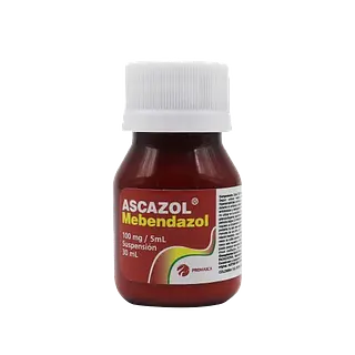 Mebendazol (Ascazol) 100ml/5ml Susp. Fco*30ml Coaspharma