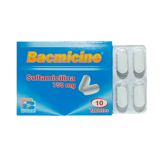Sultamicilina 750 Mg Tab * 10 (Bacmicine) Bioquifar