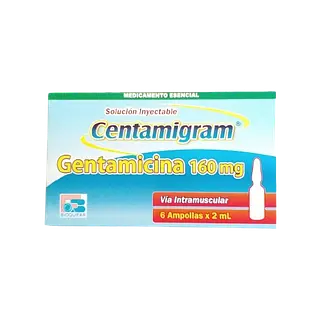 Gentamicina 160 Mg / 2 Ml Amp *6 (Centamigram) Bioquifar