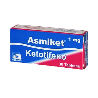 Ketotifeno 1 Mg Tab * 30 (Asmiket) Bioquifar