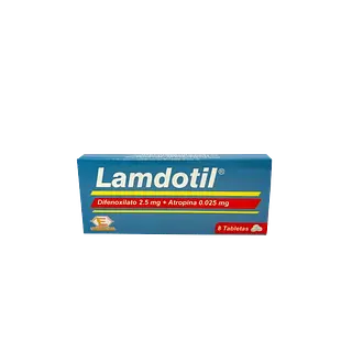 Difenoxilato+Atropina 2.5+0.025 Tab *8 (Lamdotil) Labquifar