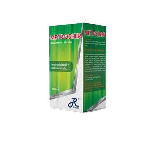 Metrosher-Metronidazol 5g+Nifuroxazida 4g Susp*120 Ml Ruecam