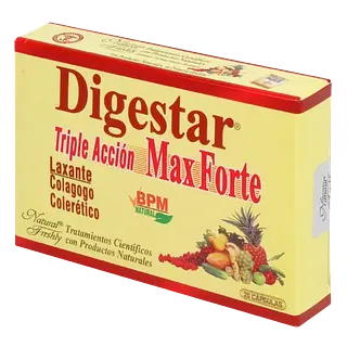 Digestar Max Forte Triple Accion Cja * 20 Capsulas Natural F