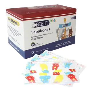 Tapaboca Desechable * 50 (Empaque Individual - Niño) Begut
