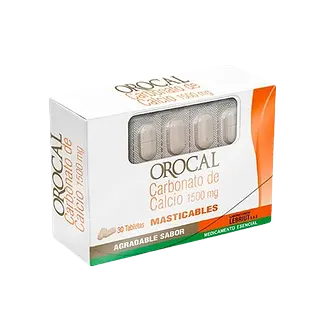 Orocal Carbonato De Calcio 1500mg Caja X 30 Tabletas Mast Laproff