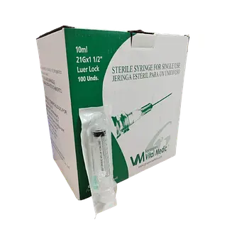Jeringa 10 Ml C/A 21 X 1 1/2 * 100 Vital Medic