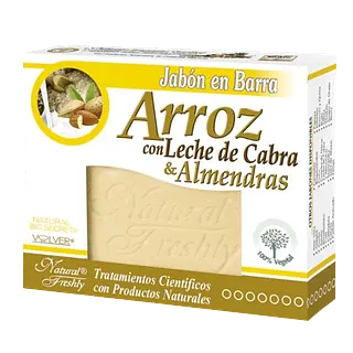 Jabon Arroz De Leche De Cabra Y Almendras Barra 90 Gr Natura Freshly