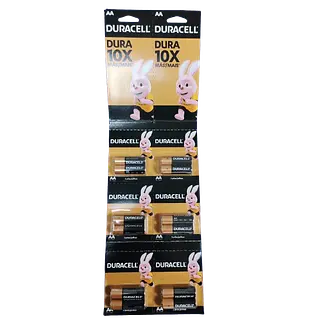 Pila Duracell Aa Hang Card 6 Pares X 2 Unidades Genomma Lab