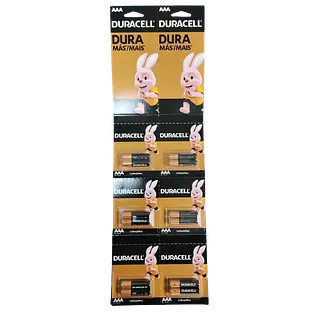 Pila Duracell Aaa Hang Card 6 Pares X 2 Unidades Genomma Lab