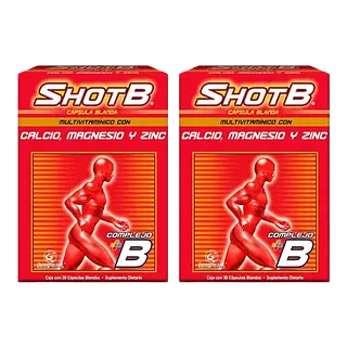 Shot B Multivitaminico 2 Cajas 30 Caps Precio Especial Genomma Lab