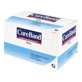 Esparadrapo Tela 1/2x1 Yd Rollo Caja X 18 Cureband Tq