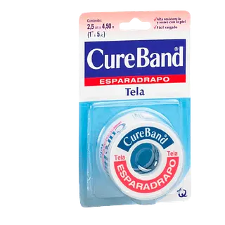 Esparadrapo Tela 1x5 Yd Carrete Cureband Tq
