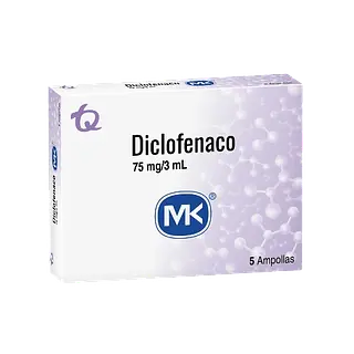 Diclofenaco 75mg/3ml Caja X 5 Amp Mk Tq